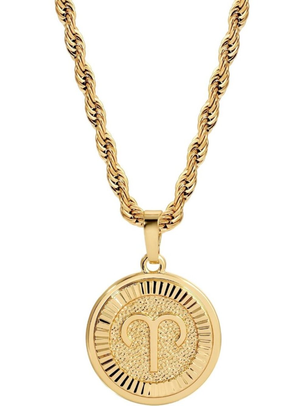 18k Gold Plated Zodiac Pendant Necklace - Unisex, Tarnish & Water Resistant Gift